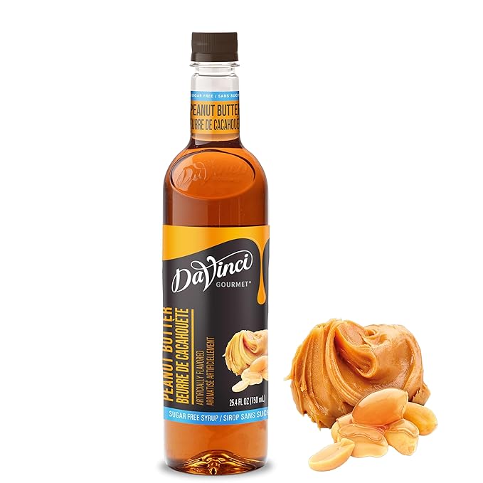 DaVinci Gourmet Sugar-Free Peanut Butter Syrup, 25.4 Fluid Ounces (Pack of 1)