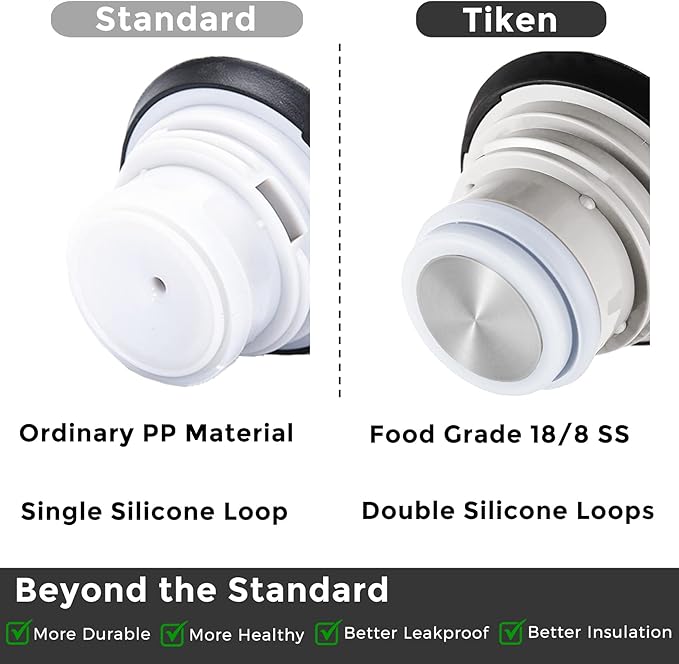 Tiken 34 Oz Thermal Coffee Carafe, Stainless Steel Insulated Vacuum Coffee Carafes For Keeping Hot, 1 Liter Beverage Dispenser (Starry Black)