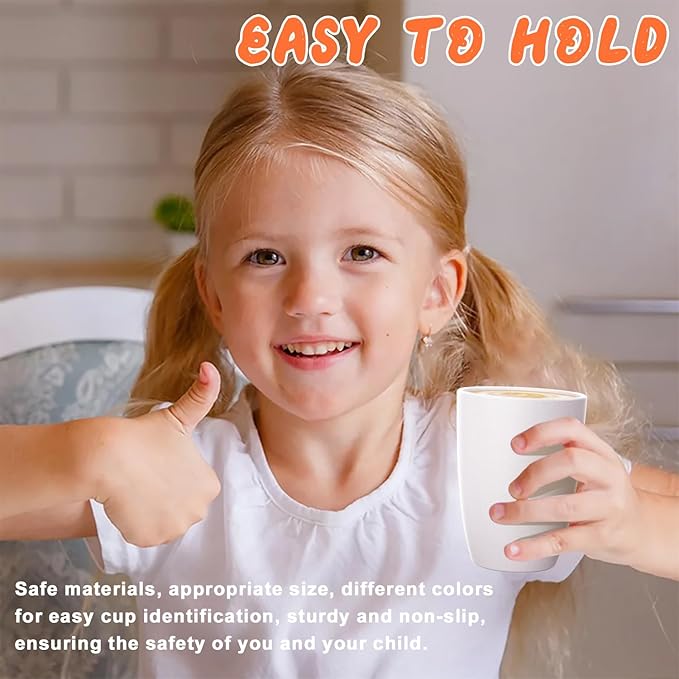 Homienly Wheat Straw Drinking Glasses, 12 OZ Alternative to Plastic Cups Set of 6, Reusable Drinking Cups for Kitchen, Outdoor, Unbreakable Lightweight Water Tumblers, Dishwasher Safe Cup Set(White)