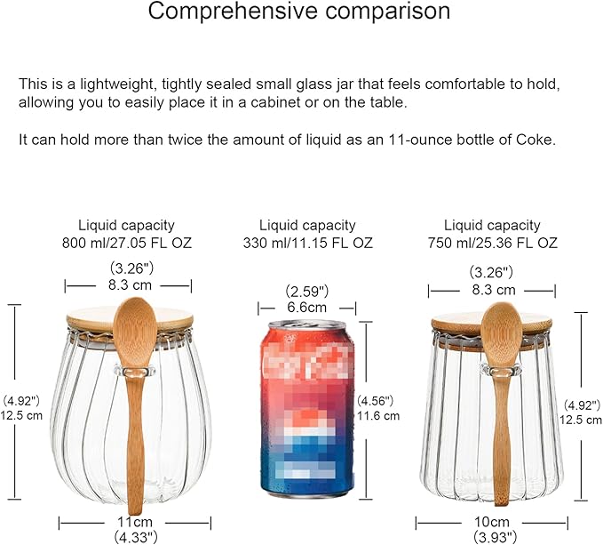 CNWSGEM Sugar Bowls Sugar Container 25.36 FL OZ Glass Coffee Canister Airtight Food Storage Jar with Lid and Spoon Candy Jar Coffee Bar Accessories Storage Beans Powder (Conical)