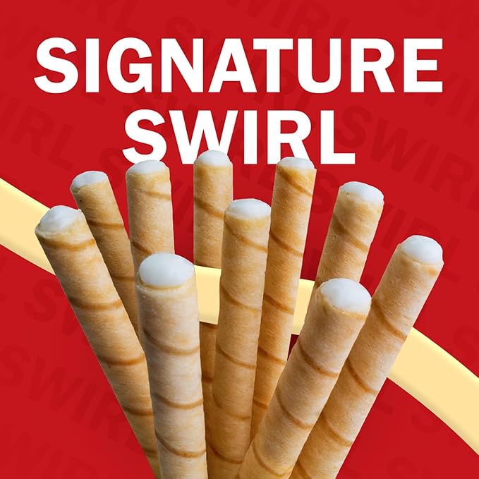 Pirouline Rolled Wafers – Lemon – Rolled Wafer Sticks, Crème Filled Wafers, Rolled Cookies for Coffee, Tea, Ice Cream, Snacks, Parties, Gifts, and More – 14.1oz 6pk