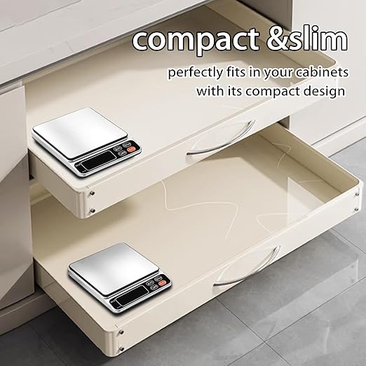 Food Scale,5kg/11lb Digital Kitchen Baking Scale Grams and Ounces for Cooking Coffee Meal prep Packages Weight Loss,0.1g high Precision,7Units with Timer, Easy Clean Stainless Steel