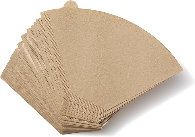 Coffee Filters #4, ONIOU Number 4 Cone Coffee Paper Filters 8-12 Cup Unbleached, 100 Count Natural Coffee Filters 4 Cone Paper for Ninja Cuisinart Coffee Makers