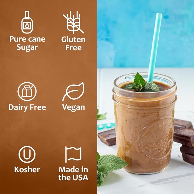 Syruvia Holiday Syrup Chocolate Mint - 25.4oz - Flavor Holiday Gift Set, Gluten-Free, Kosher With Pump