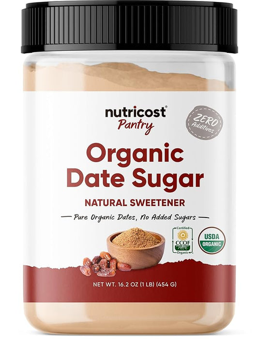 Nutricost Organic Date Sugar (1LB) - USDA Organic, Vegan, GMO-Free. Pantry