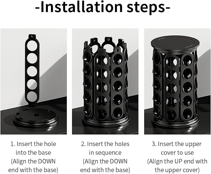 SAVORI Coffee Pod Storage Carousel Holder Organizer Compatible with 40 Keurig K-Cup Pods (White)