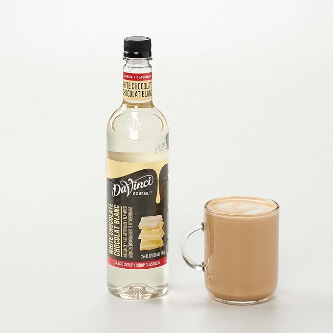 DaVinci Gourmet Classic White Chocolate Syrup, 25.4 Fluid Ounces (Pack of 4)