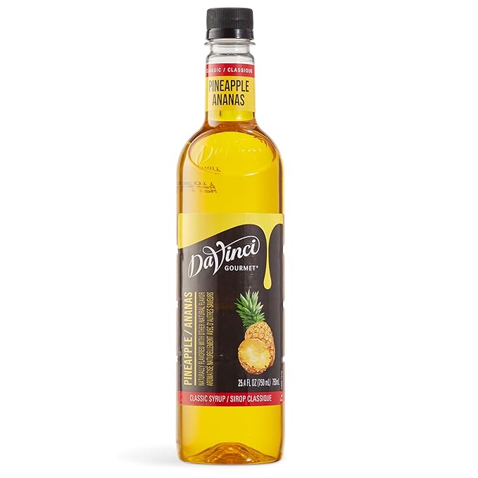 DaVinci Gourmet Classic Syrup, Fruit Variety Pack - Blueberry, Pineapple, Cherry, Coconut (Pack of 4)