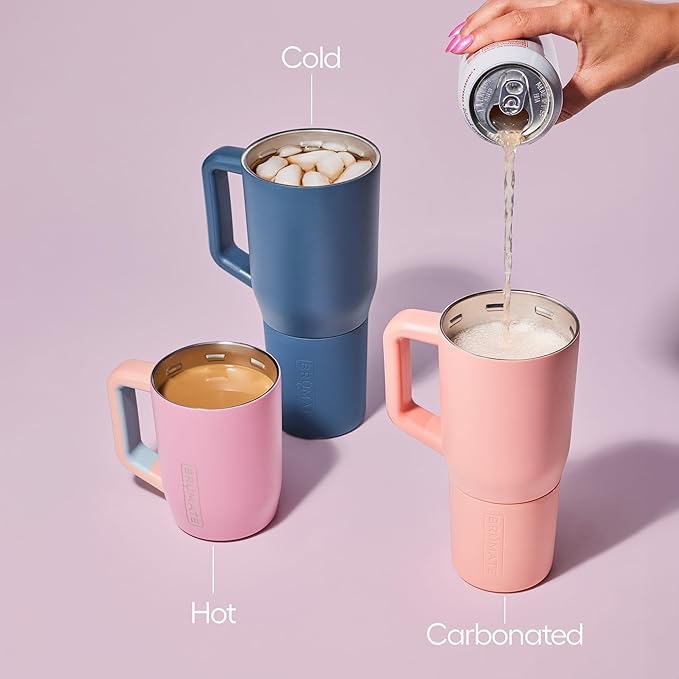 BrüMate Müv - 35oz 100% Leak Proof Insulated Coffee Mug with Handle & Lid - Stainless Steel Coffee Travel Mug - Double Walled Coffee Cup (Matte Black)