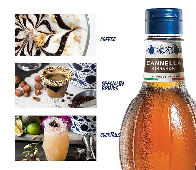 Fabbri Flavoring Syrup, Cinnamon, Made in Italy, 33.8 Ounce (1 Liter)