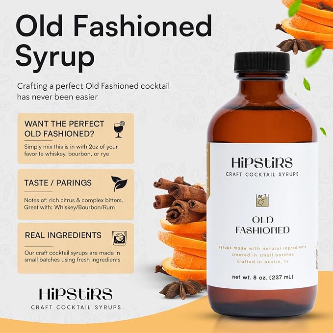 HipStirs Spring Cocktail Syrup Trio – Lavender Haze, Blackberry Mint & Old Fashioned (3 Pack, 8oz Bottles) | Craft Drink Mixers for Cocktails & Mocktails | Small Batch, Natural Ingredients