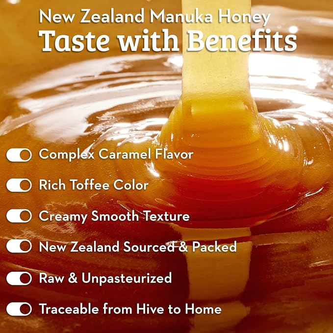 Wedderspoon Raw Premium Manuka Honey, 850+ MGO, 8.8 Oz, Unpasteurized New Zealand Honey, From Our Hives to Your Home