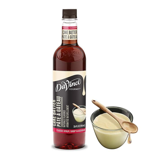 DaVinci Gourmet Classic Cake Batter Syrup, 25.4 Fluid Ounces (Pack of 1)