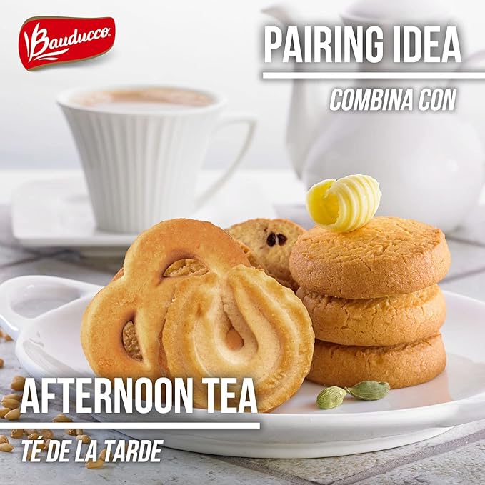 Bauducco Assorted Butter Cookies Tin, 12 oz (Pack of 1) – Traditional Danish Shortbread Style Cookies, Perfect Holiday Gift or Sweet Snack Treat - No Artificial Colors