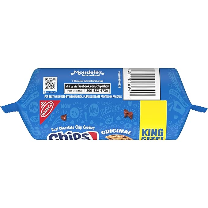 CHIPS AHOY! Original Chocolate Chip Cookies, 16 King Size Snack Packs (10 Cookies Per Pack, 2 Boxes)