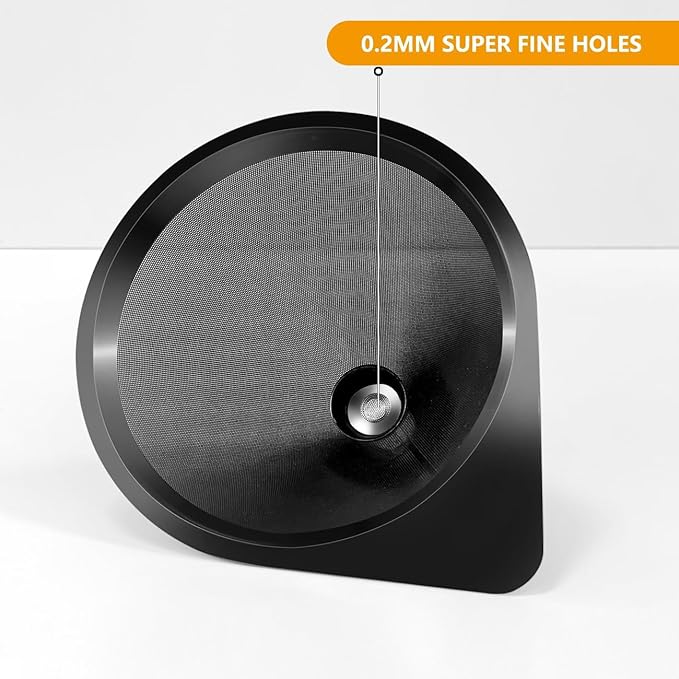 LHS Pour Over Coffee Dripper Reusable Coffee Filter Paperless Coffee Filter Stainless Steel Pour Over Coffee Maker Cone Coffee Dripper for 1-2 Cup,Black