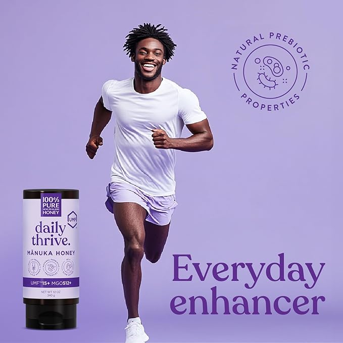 100% Pure New Zealand UMF 15+ MGO 512+ Manuka Honey Squeeze Bottle Raw & Unfiltered Certified Award Winning Silky Smooth Taste & Texture 12 Oz