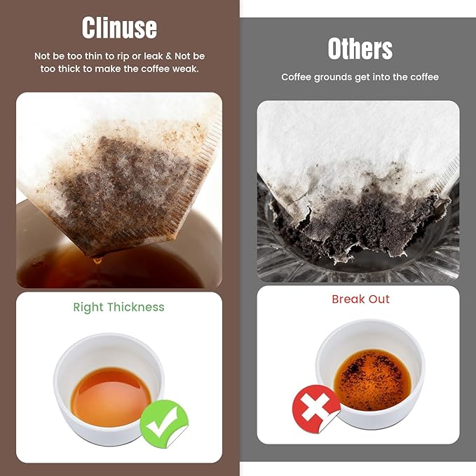 200 Count Cone Coffee Filters #4, White 04 Coffee Filters 8-12 Cup, Disposable Natural Paper Filters, No.4 Cone Filters For Ninja, Pour Over and Drip Coffee Maker