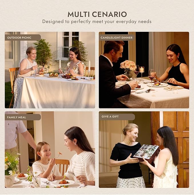 KINGSTONE Dinner Spoon Set, 4-Piece Tablespoons Silverware Spoons, Premium Food Grade Stainless Steel Spoons, Mirror Finish & Dishwasher Safe, Use for Kitchen, Home, Wedding, Party