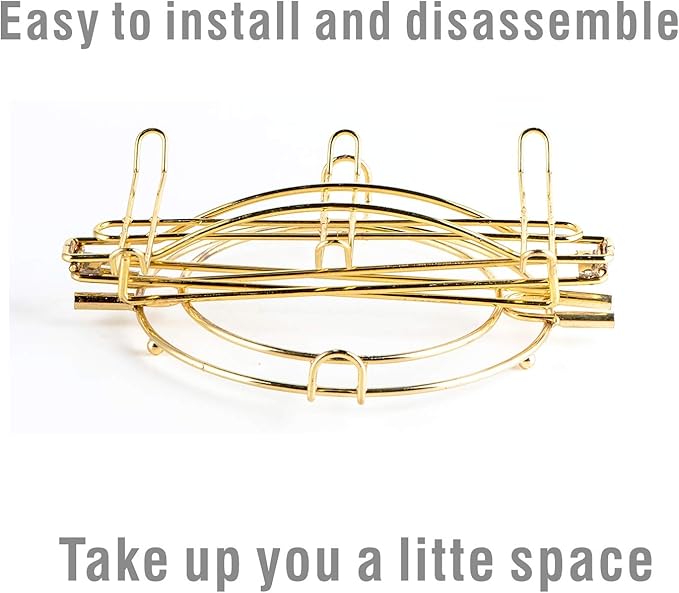 YOLIFE Tea Cup Hoder, Gold Metal Coffee Cup Rack, Cup and Saucer Display Stand, Coffee Cup Holder for Countertop, Coffee Station Organizer for Home or Bar Decor