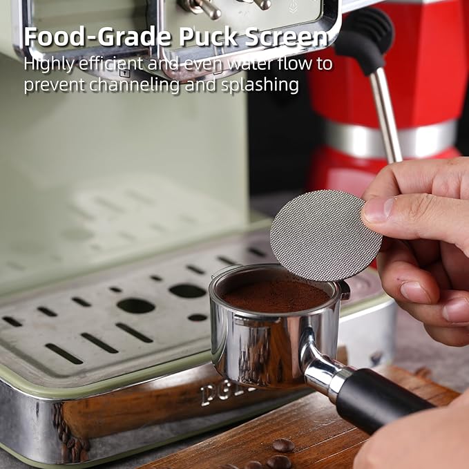 58mm Espresso Accessories Kit,316 Stainless Steel WDT Tool Espresso,Dosing Funnel and Puck Screen Set，Espresso Distribution Tool,Espresso Coffee Stirrer for Barista