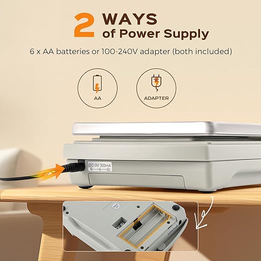 Bonvoisin Digital Food Scale 12lb x 0.002lb Kitchen Scale Weight Ounces and Grams Percentage Weighing Baking Scale for Cooking, Baking, Candle Soap Making, with Stainless Steel Platter