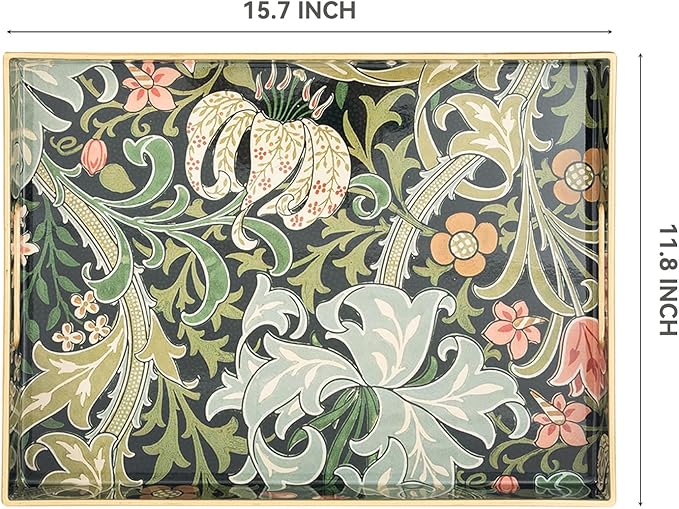 Coffee Table Trays, Serving Tray with Handles, Large Tray for Ottoman Coffee Table, Tray for Living Room Modern