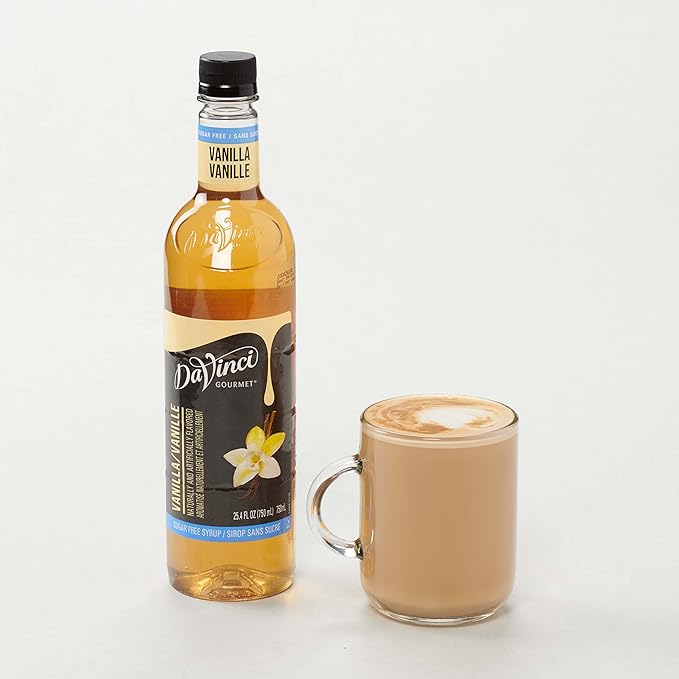 DaVinci Gourmet Sugar-Free Vanilla Syrup, 25.4 Fluid Ounces (Pack of 4)