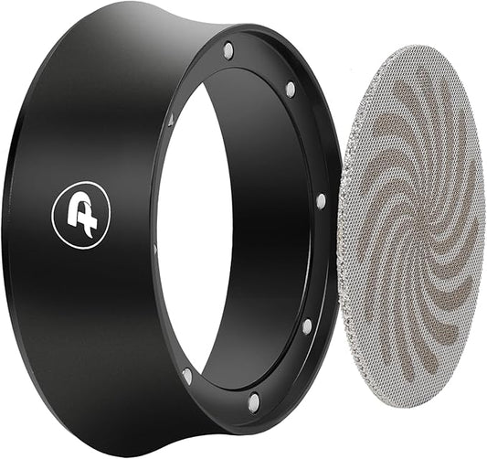 PUSEE 51mm Magnetic Dosing Funnel & Puck Screen Set 8 Magnetic Espresso Coffee Dosing Ring Reusable 1.7mm Puck Screen 316 Stainless Steel Fits All 51mm Portafilters Espresso Tools Espresso Accessories