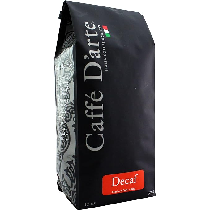 Caffe D'arte Decaf Whole Bean Coffee, 12 Ounce