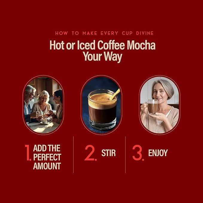 RIO Mocha Flavoring Coffee Syrup Perfect for Hot or Iced Drinks and Desserts, Classic Chocolate and Coffee Combo, Sweetened with Pure Cane Sugar, Barista-Grade Flavor Syrups For Drinks at Home & Work - 700ml