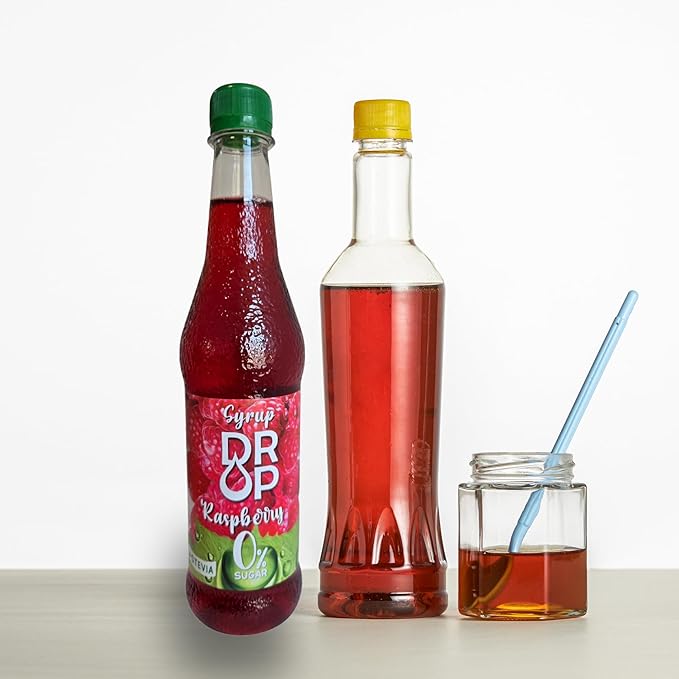 DROP Syrup Variety Pack Natural Sugar-Free 16.9fl oz,Premium Flavoring,30% Concentrate Stevia for Drinks,Sodas,Desserts and more. 500ml (Pack of 4)