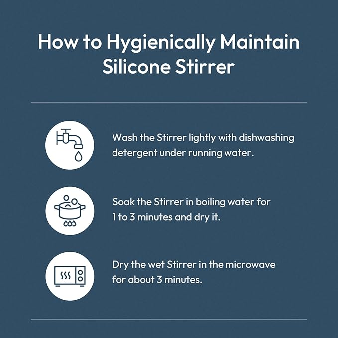 carrotez 9.9" Silicone coffee stirrer, Long Coffee Spoon, Reusable Iced Tea Spoon, Multipurpose Beverage Stirrer- Ivory