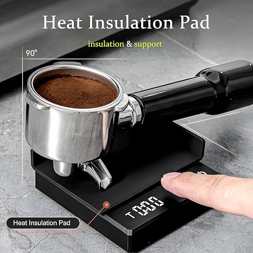 Espresso Scale with Timer/Tare, 2kg/0.1g Precision Portable Mini Coffee Scale with Auto Timing for Espresso and Pour Over Coffee, Rechargeable LED Display Digital Kitchen Scale with g/oz Unit