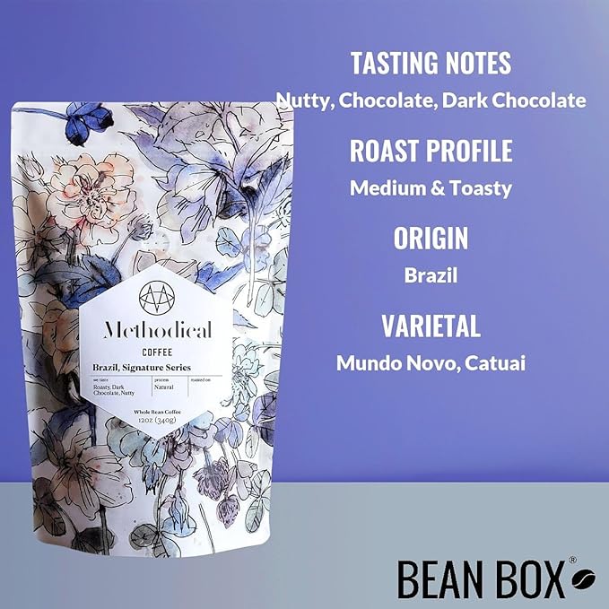 Brazil Signature Series - Roasted by Methodical Roasting - Whole Bean Coffee - 12 Ounce Bag