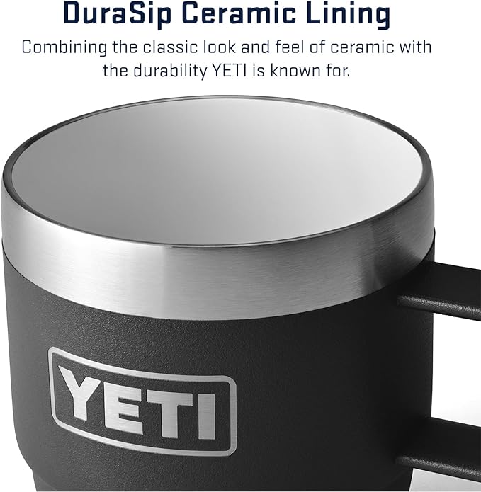 YETI Rambler 6 oz Stackable Mug, Stainless Steel, Vacuum Insulated Espresso/Coffee Mug, 2 Pack