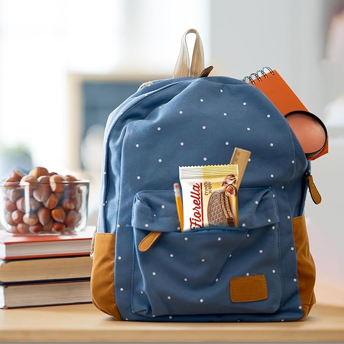 Fiorella Crunch Wafer Cookies - Delicious Chocolate Covered Crispy Thin Wafers with Layers of Hazelnut Cream Filling, Individually Wrapped, Perfect for Snacks, (Pack of 36)