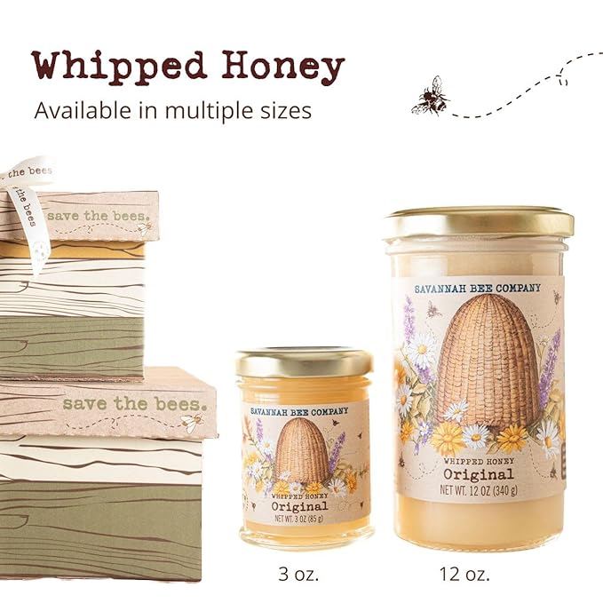 Savannah Bee Company Whipped Honey - All Natural Spreadable Honey (3 Ounce (Pack of 1), Original)