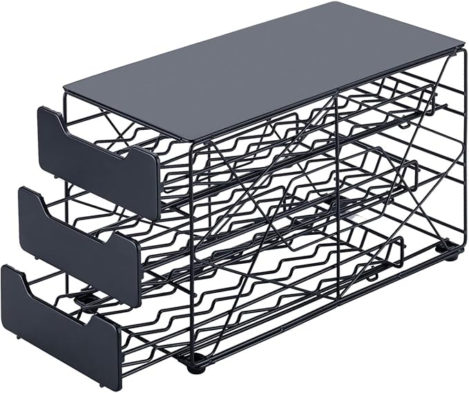 Rice rat k cup Holders for Counter Small for Keurig k-cup Holder for mr Coffee for Tea (63 pods-3 tiers)