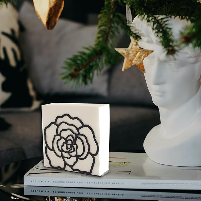 Napkin Holder for Table,Metal Napkin Holder for Kitchen Dining Farmhouse Cocktail Picnic Bar Rustic, Modern Napkins Holder for All Dining Room Decors (Flower)