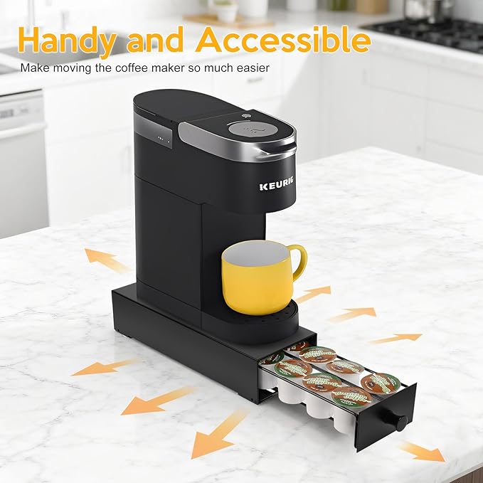 K Cup Coffee Pod Holder Drawer,Single Serve Coffee Pods Drawer K Cup Organization Storage Drawer Pod Organizer Countertop Organizer Holds up to 12 Pods
