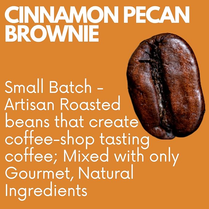 Sarasota Coffee Whole Bean Cinnamon Pecan Brownie | Medium Roast Gourmet Flavored Coffee Beans | Low Acid, Mold Free, Specialty Grade Bulk Beans | 5lb (80 oz)