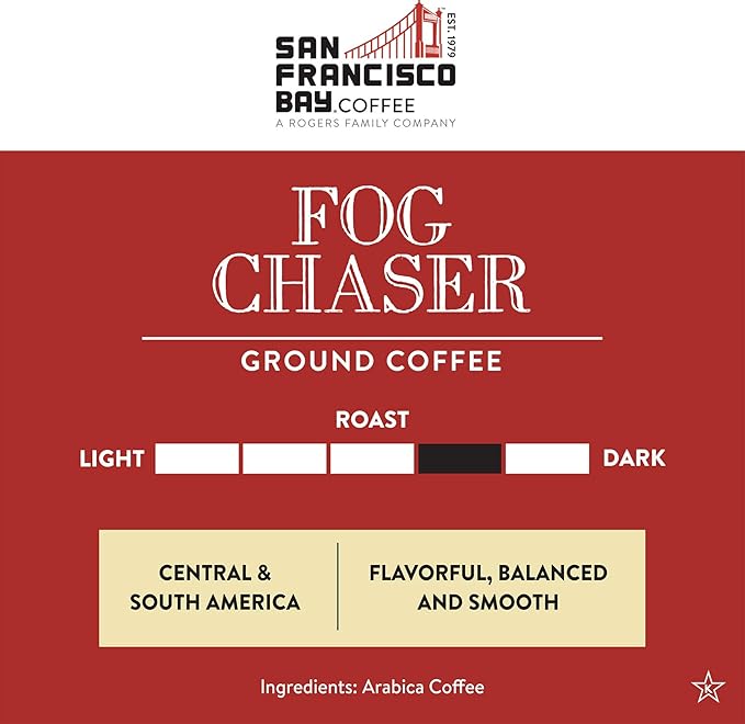 SF Bay Coffee Fog Chaser 28 Ounce Ground Medium Dark Roast