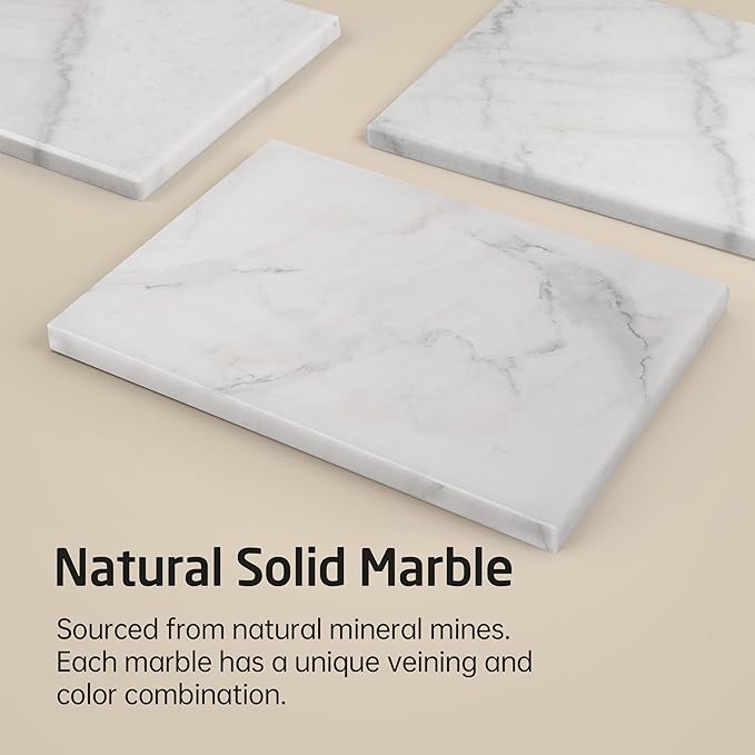 KES Natural Marble Top Coffee Pod Holder Drawer, Adjustable Metal Coffee Pod Organizer Fit All Pods Size (Nespresso Vertuo, K-cup, Nespresso Origin Capsules), 40/52Pcs Capacity, Black, KCPH503-BK