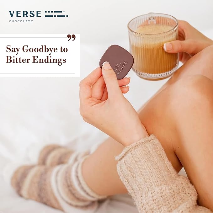 Verse Dark Chocolate Squares Variety Pack - Original and Mint w/ 1g Cane Sugar, High Cacao - Premium Dark Chocolates - Individually Wrapped Chocolate Squares (9 Count, 2 Pack)