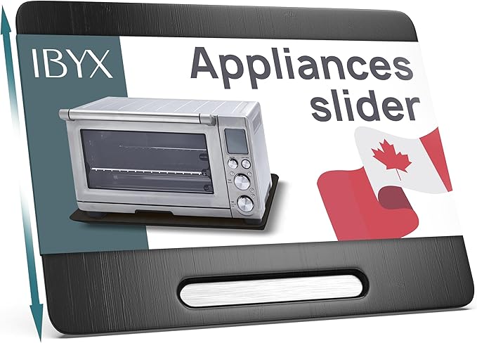 Ibyx Elegant Sliding Tray for Your Coffee Maker & Heavy Kitchen Appliances - Sturdy, Slides Easily from Under The Cabinet (Black, 21" W x 15" D)