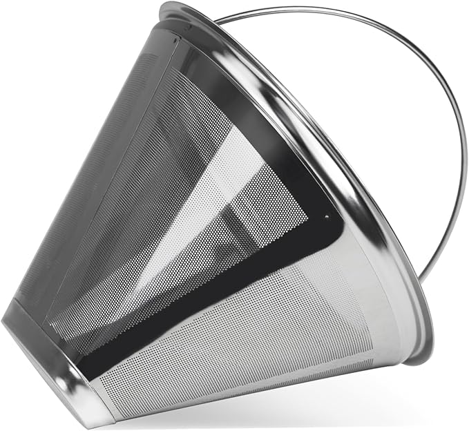 #4 Coffee Filter Reusable Coffee Filter Stainless Steel Coffee Filter Compatible with Technivorm Moccamaster KBGV KBT 79112 53923 59691 etc. Durable Stainless Steel Filter for Sustainable Brewing (1)