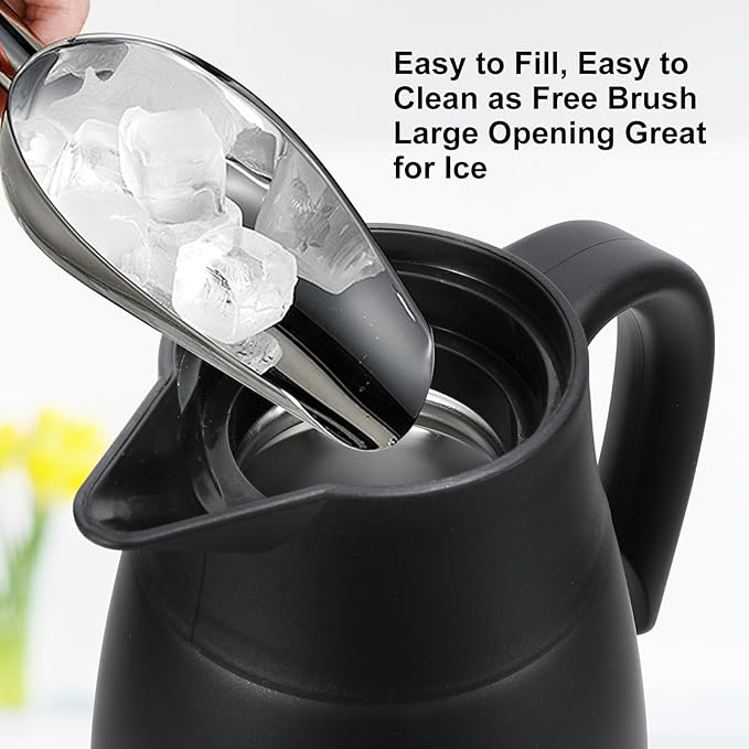 70 Oz Updated Insulated Stainless Steel Carafe, Double Walled Vacuum Coffee Carafe-Keeping Hot Coffee & Water Hot for 12Hours(Red)