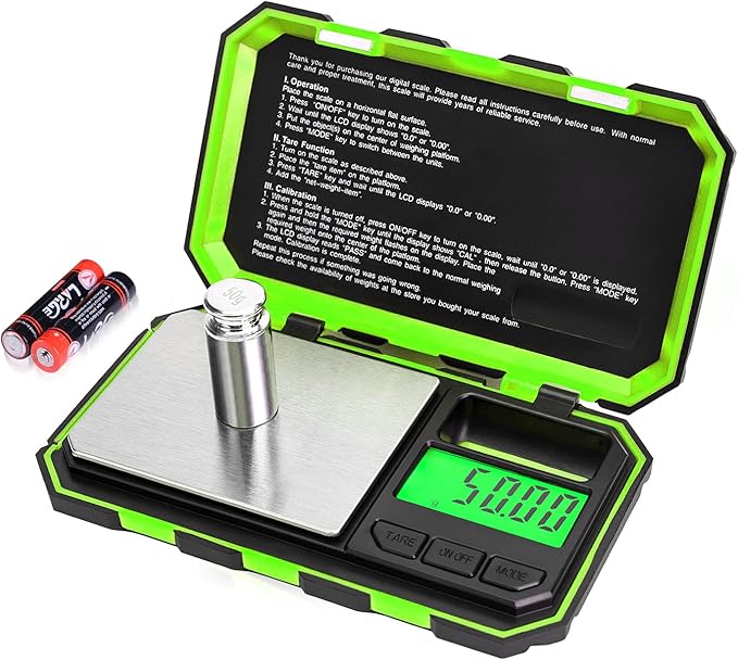 Fuzion Pocket Gram Scale, 500g x 0.01g Digital Jewelry Scale, 6 Modes Conversion Mini Scale with LCD Display, Tare for Herb, Food, Jewelry, Medicine