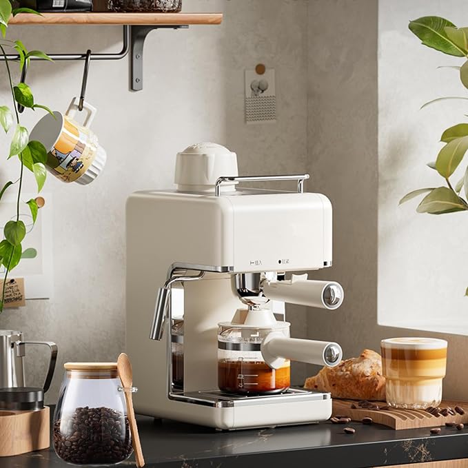 CNWSGEM Sugar Bowls Sugar Container 25.36 FL OZ Glass Coffee Canister Airtight Food Storage Jar with Lid and Spoon Candy Jar Coffee Bar Accessories Storage Beans Powder (Round)